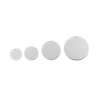 20pcs stainless steel charms round pendant raw disc for necklace bracelet earring jewelry making accessories material