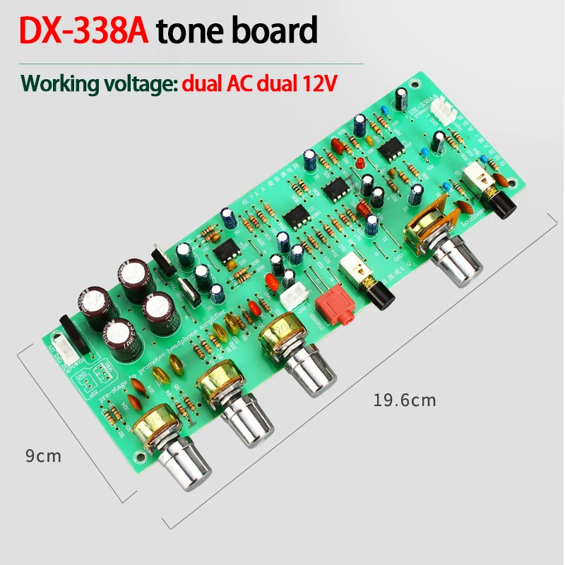 

KYYSLB 338 Dual AC Dual 12V DX338A Series Front Tuning Board Power Amplifier Front Board Preamp Amplifier Tone Board