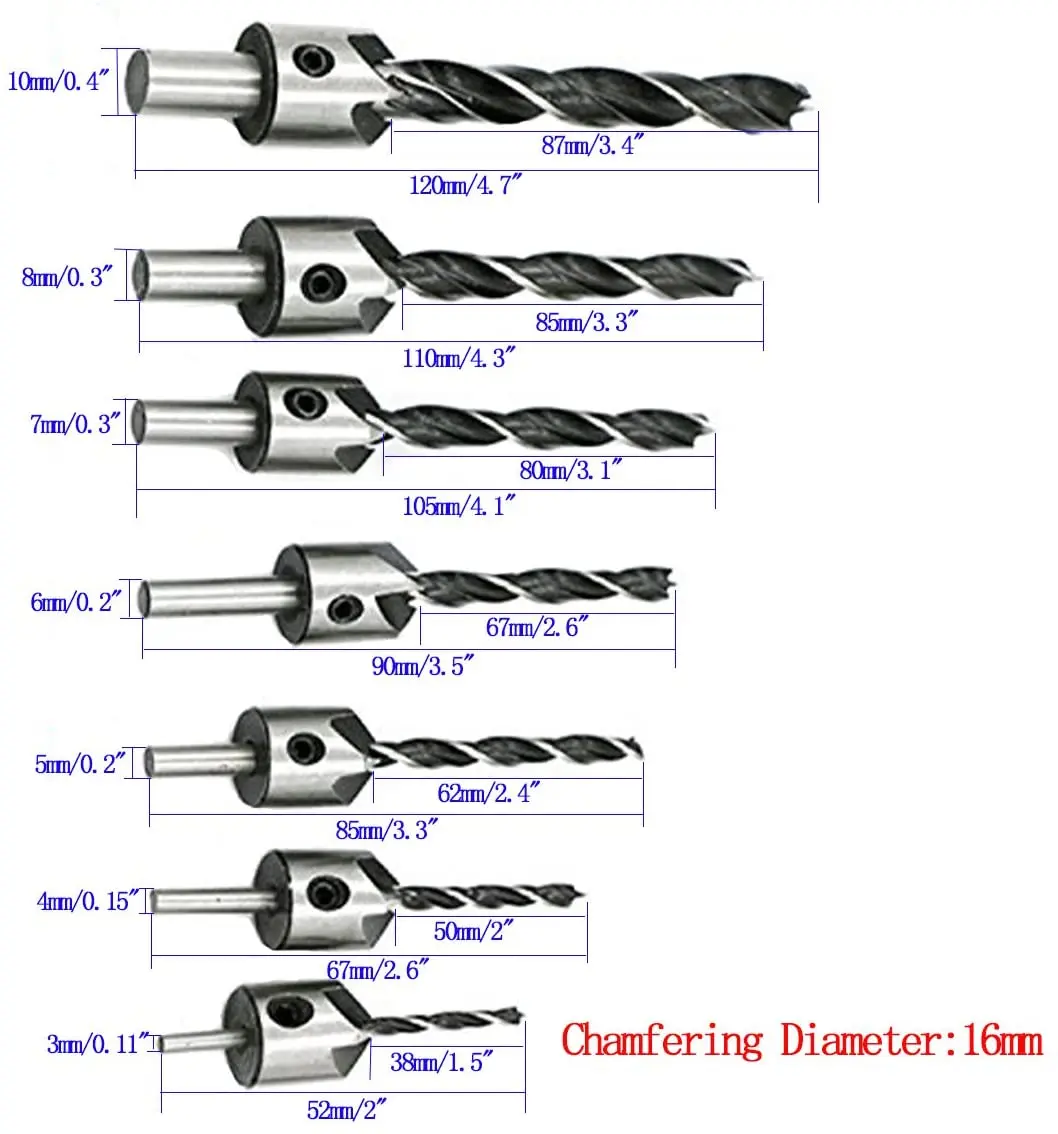 3-10 мм столешница сверло флейта Круглый хвостовик регулируемые конические биты