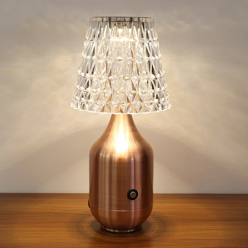 Новая Металлическая акриловая ресторанная настольная лампа беспроводной
