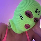 1 шт. вышитая Балаклава с 3 отверстиями Лыжная маска с 3 отверстиями тактическая маска на все лицо зимняя шапка маска для хэллоуивечерние