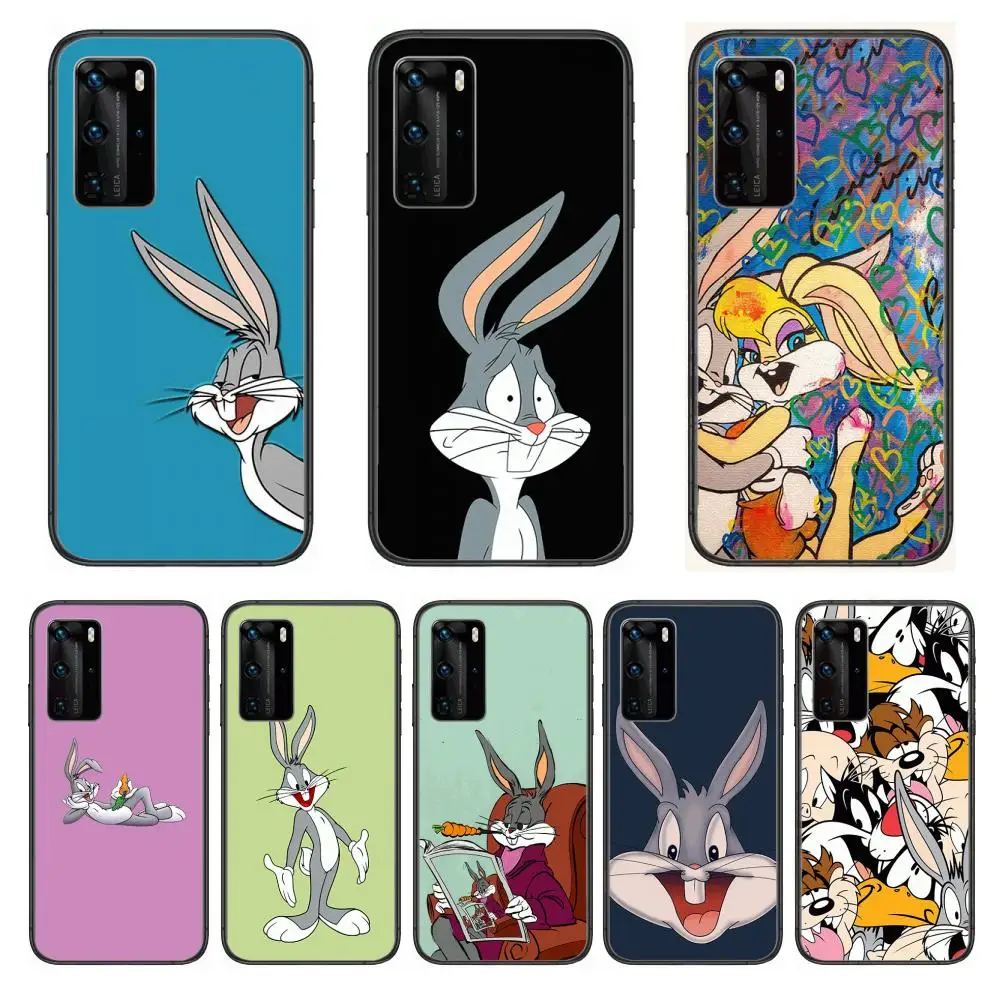 

Cartoon funny bunny case Phone Case For Huawei P 40 30 20 10 9 8 Lite E Pro Plus Black Etui Coque Painting Hoesjes comic fashio