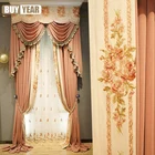 Роскошные фланелевые шторы с вышивкой во французском светильник ле, плотные затемняющие шторы для гостиной и спальни, товары на заказ