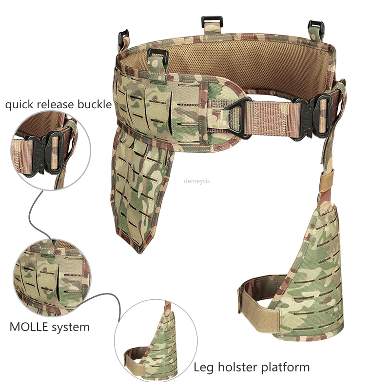 Тактический поясной ремень с креплением на бедро и платформой|Поддержка талии| |