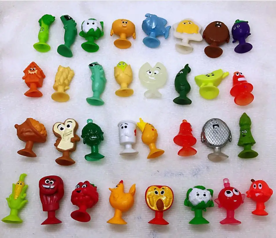 Минифигурки Stikeez игрушка-присоска для овощей 50/100 шт. Детские Мультяшные фрукты