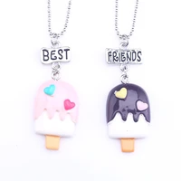 budrovky ice cream simulation food friends summer necklace bff necklace girlfriends friendship necklace