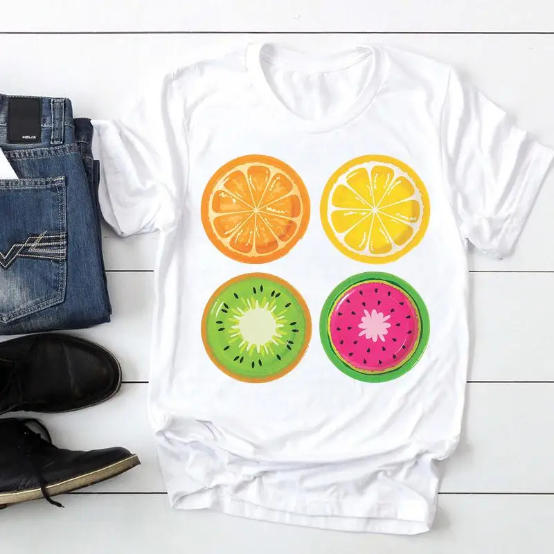

Women Ice Cream Floral Flower Sweet Vacation Fashion Cartoon Summer Graphic T Top Lady Print Tee Female Tshirts Clothes T-Shirt