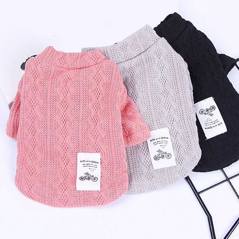 

Sweet Casual Pet Bottoming Shirt Universal Multi-colored Comfortable Pet Dog Sweater Solid Color Sweater Pet Supplies