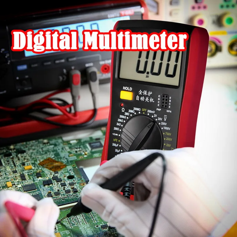 1Pcs LCD Digital Multimeter Voltmeter Ammeter Ohmmeter DC10V~1000V 10A AC 750V Current Tester Test Display A9205B | Инструменты