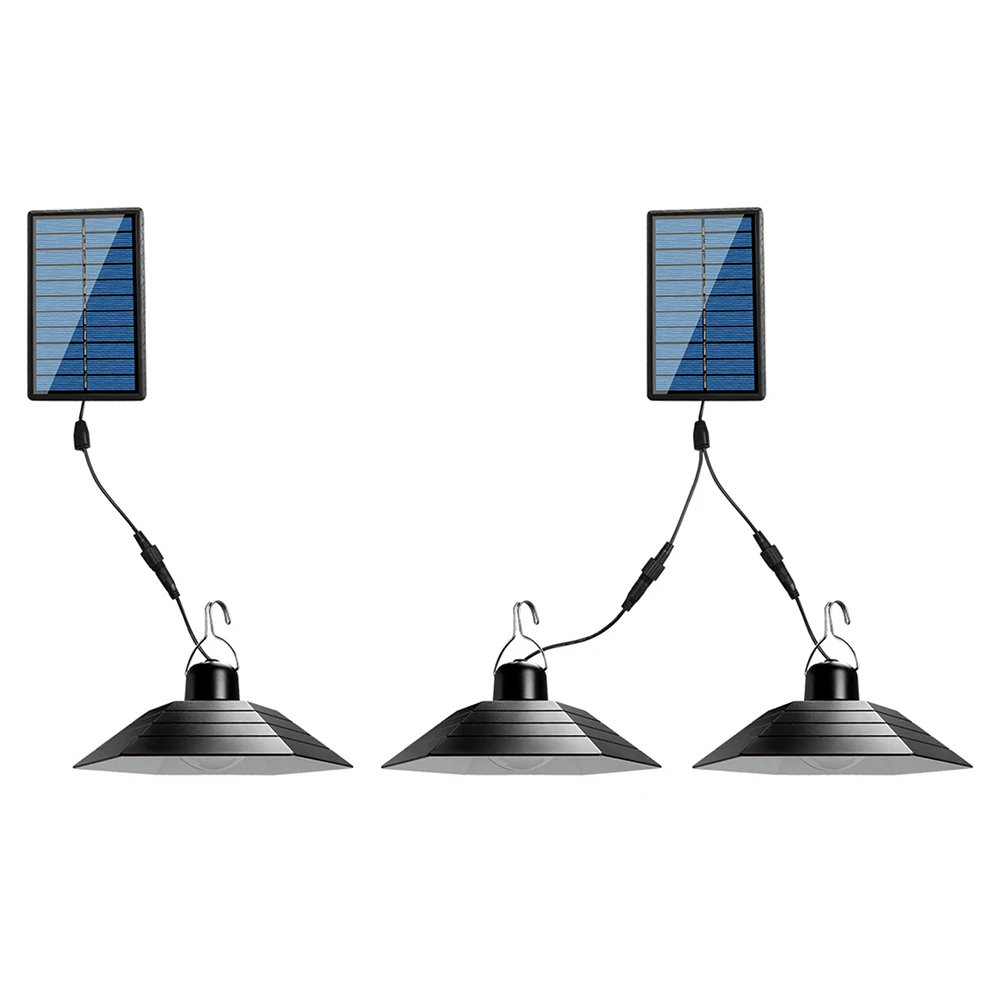 

2 в 1, светодиодная люстра на солнечной батарее с удлинителем