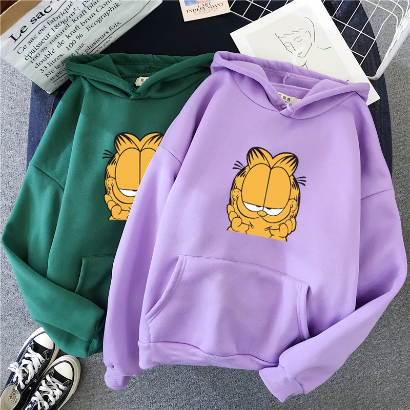 Shellsuning/зимняя женская толстовка с капюшоном и принтом из мультфильма Harajuku белый