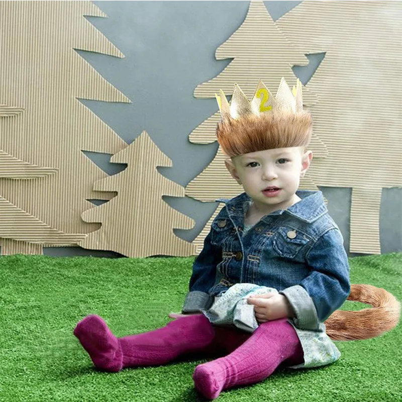 Для маленьких мальчиков костюм для Cake Smash и надписью Wild One 1st 2nd 3rd 4th Birthday Crown с обруч
