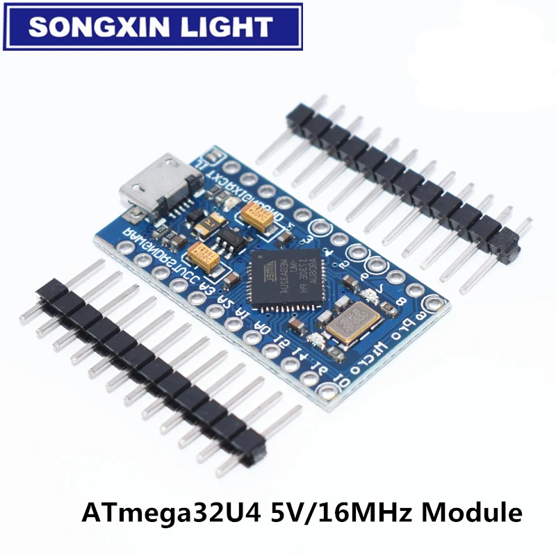 Pro Micro ATmega32U4 5 в 16 МГц Замена ATmega328 для arduino Mini с 2 рядным штыревым разъемом Leonardo Usb