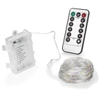 Водонепроницаемая уличная гирлянда, 8 режимов, 5 м, 10 м, 20 м, 3 батарейки AA