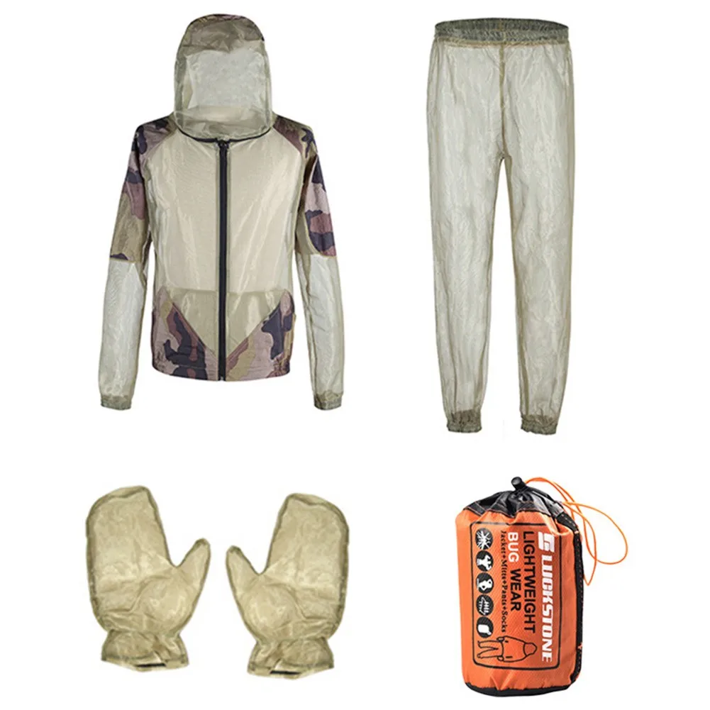 

Mitts Anti Mosquito Suit Protect Suits Adjustable Buttons Bug Clothing Jacket