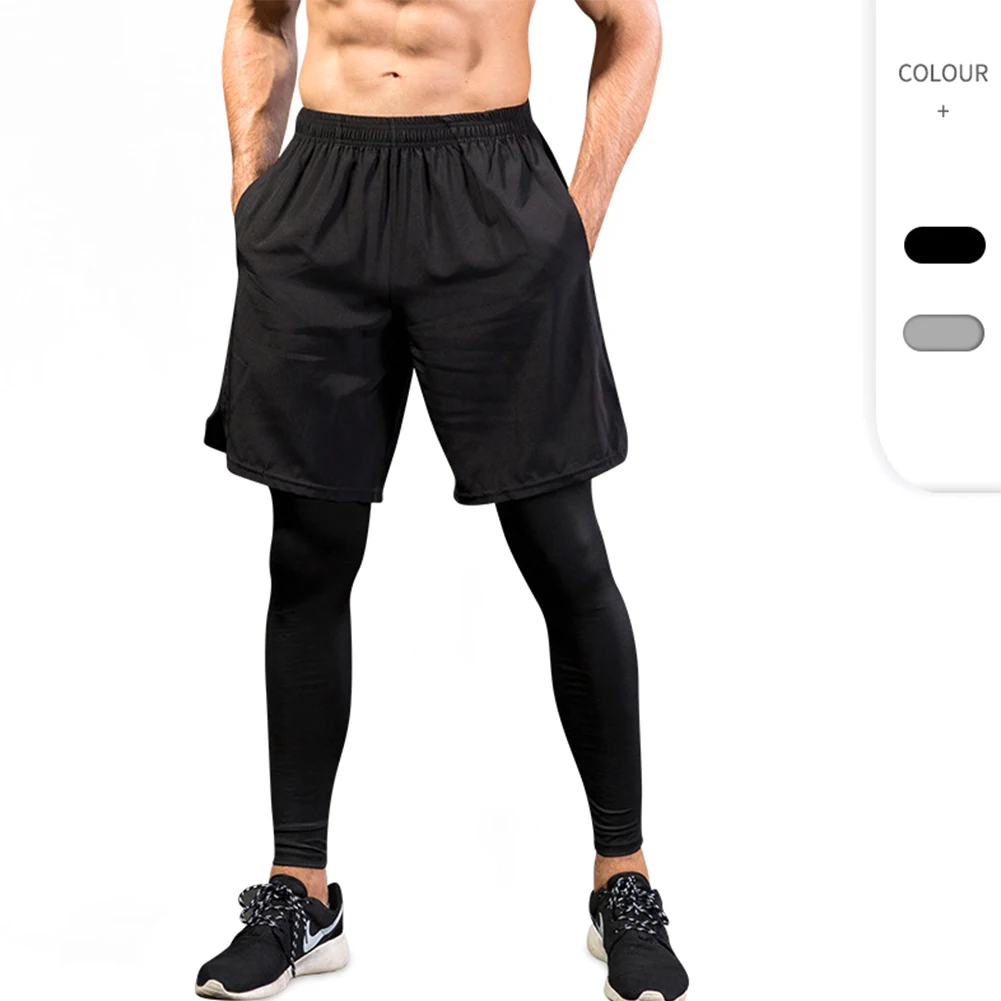 

Men's Tights Running Sports Pants Man Compression Leggings Sportswear trousers Gym Sport Jogging Suit For Male Basketball Shorts