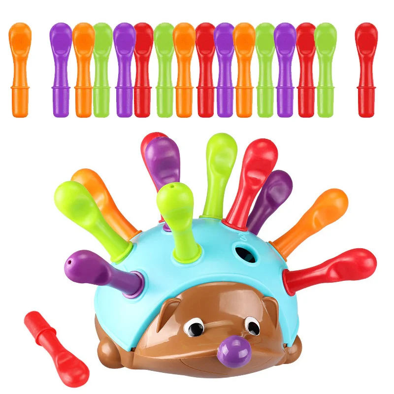 

Kids Hedgehog Toy Color Cognition Game Early Educational Montessori Toy For Children Training Intelligence Concentration