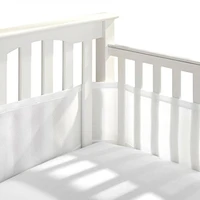 2pcs baby crib bumper breathable mesh crib liner anti collision bed bumper solid back crib around cushion cot protector room