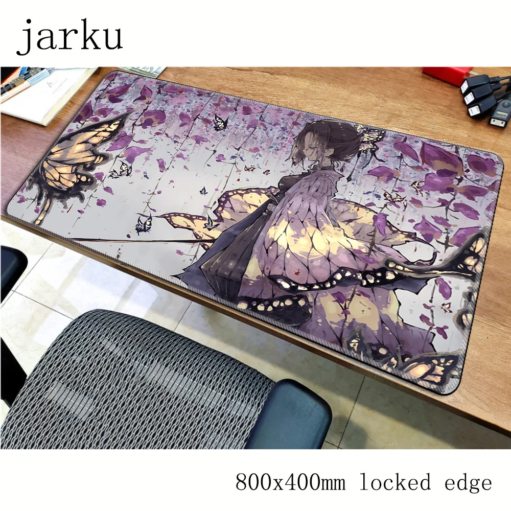 Коврик для мыши Kimetsu no Yaiba милый игровой коврик 800x400x2 мм ноутбука с массовой