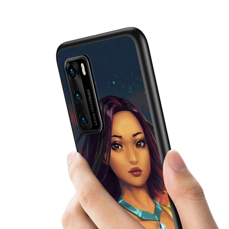 

Disney Pocahontas Silicone Cover For Huawei P40 P30 P20 Pro P10 P9 P8 Lite RU E Mini Plus 2019 2017 Black Phone Case