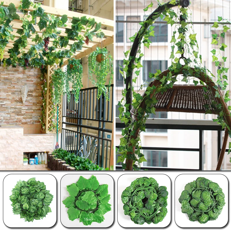 

Imitation Grape Vine Leaf Vine Decoration Artificial Plant Green Leaf Vine Ceiling Decoration Home Vine Decoration