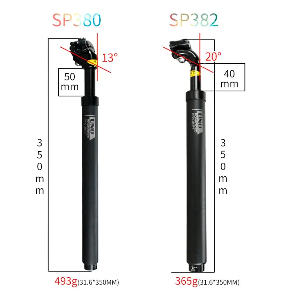 

MTB Road Bike shock absorber Seatpost 27.2/30.9/31.6*350mm Aluminum alloy seat tube Adjustable saddle pole rod bike Accessories