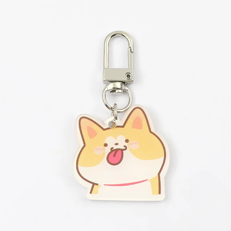 Anime Cosplay Acrylic Pendant Keychain Shiba Inu Little Bear Piggy chains Women Charm Bags Chain Car Ring Accessories | Украшения и