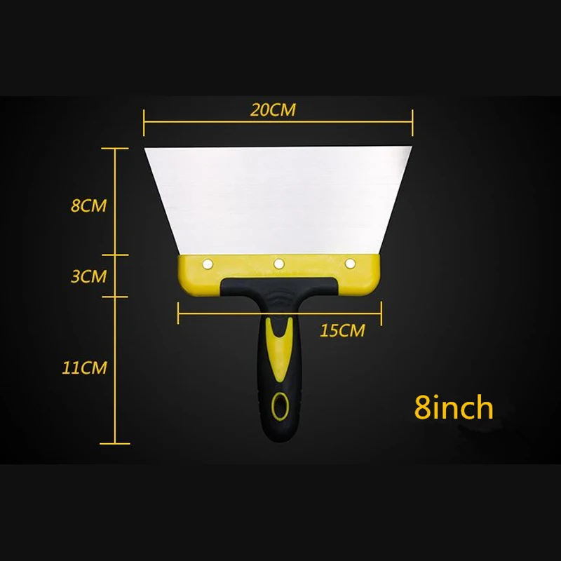 

4/6/8/14/16 inch Drywall Putty Knife Construction Tools Stainless Steel Mirror Polish Blade Putty Knife Paint Scraper Practical