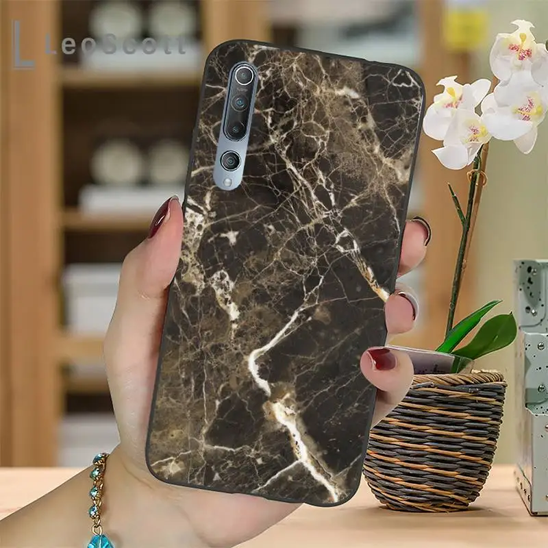 

Gold Marble Texture Granite Phone Case For Xiaomi Redmi note 4 4X 8T 9 9s 10 K20 K30 cc9 9t pro lite max