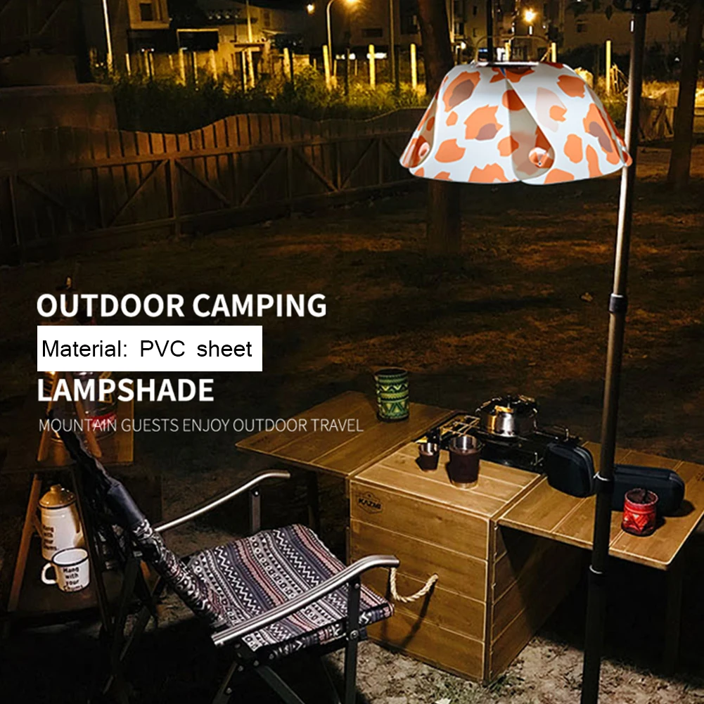 PVC Camping Tent Lantern Lamp Shade Camouflage Outdoor Cone Light Hood Cap Indoor Bookdesk | Лампы и освещение