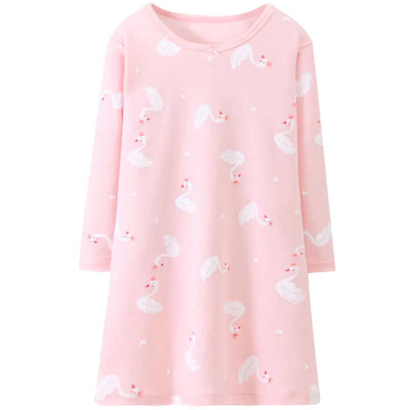 Kids Nightdress Sleepshirts Springs Autumn Girl Princess Sleepshirts Long Sleeve Robe Nightgown Children Sleepwear Loose Pajamas