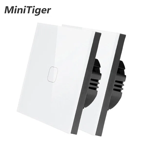Хрустальная стеклянная панель Minitiger стандарт ЕС сенсорный выключатель 1/2 1Way