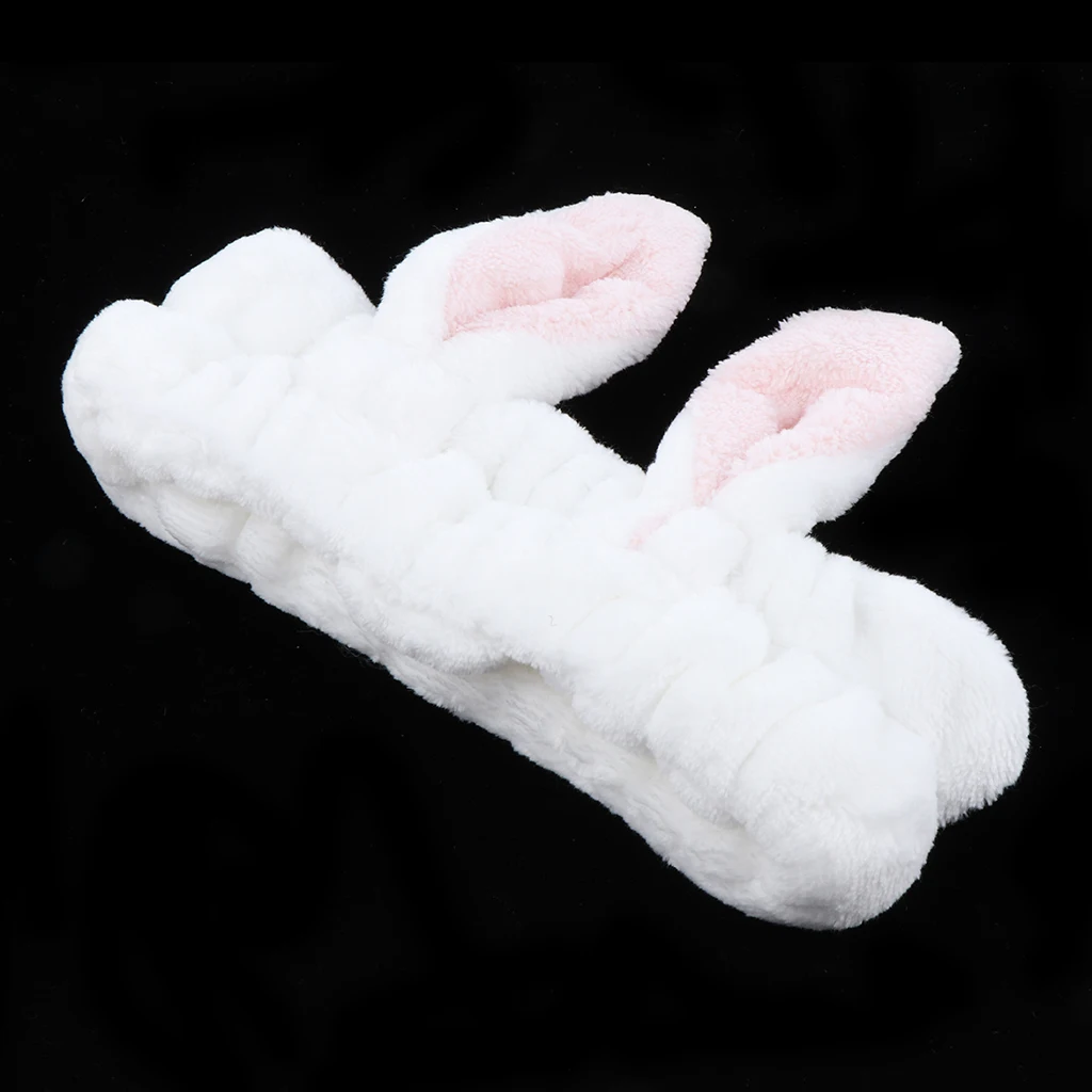 Милые милые Банни уши макияж резинки для Волос Эластичный Душ Спа головная