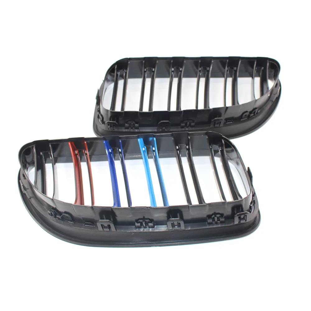 Автомобильный передний почек гриль бампер решетка двойная планка линии