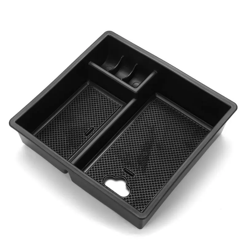 

Black Armrest Center Storage Box Tray Central Parts black Console Interior