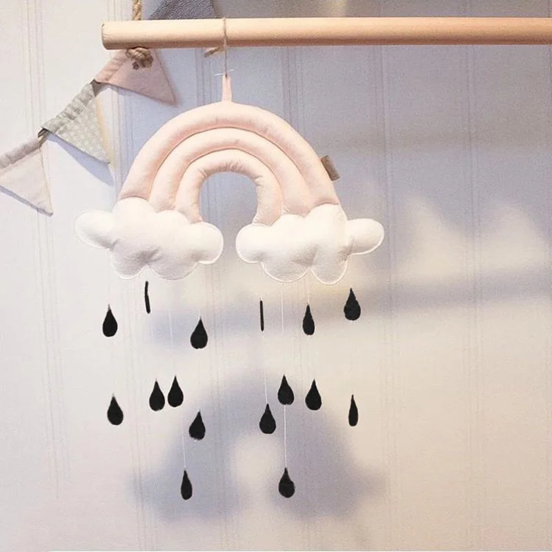 Милая Детская кровать колокольчик Радуга капля детская кроватка палатка Декор