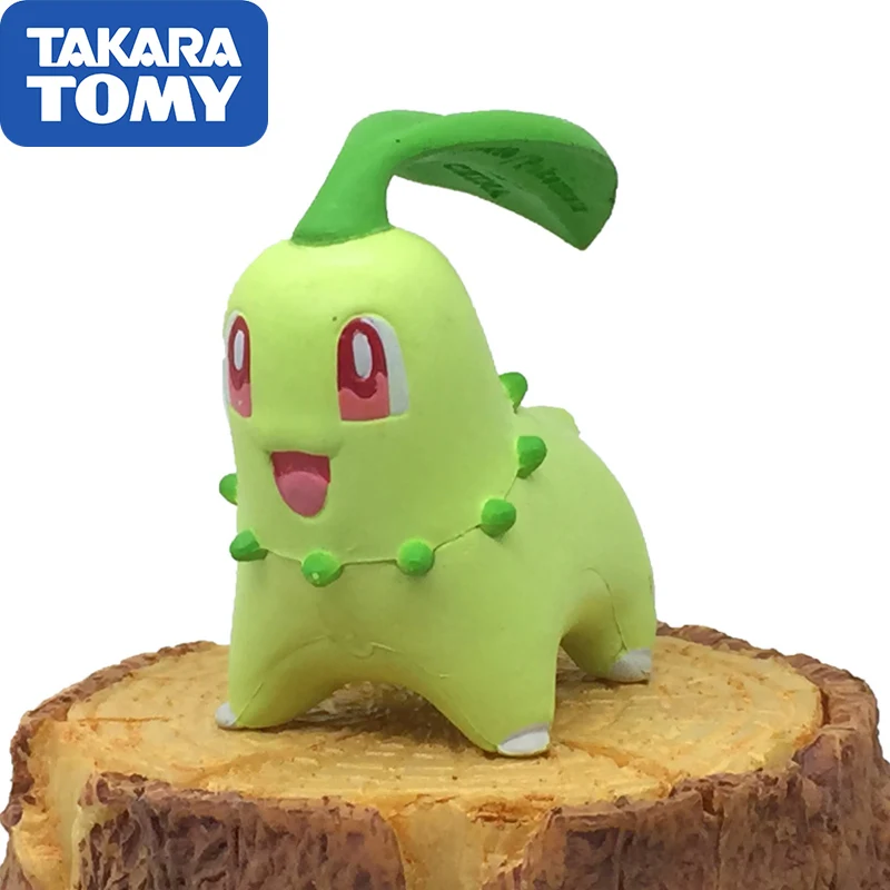 Подлинная кукла Покемон Takara Tomy MC Chikorita модель Фигурка Игрушки коллекционные