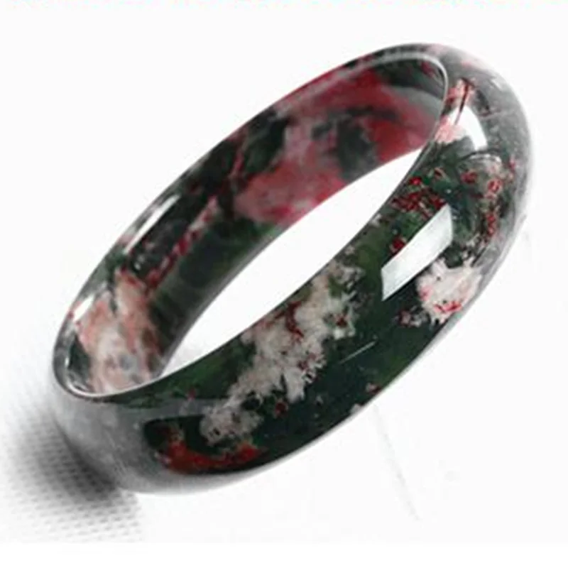 Genuine Natural Peach Blossom Jade Bangle Plum Flower Bangles Women Jewelry | Украшения и аксессуары