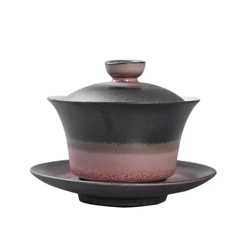 Gaiwan Tureen 180 мл керамическая чашка для чая блюдце с крышкой ручной работы емкость