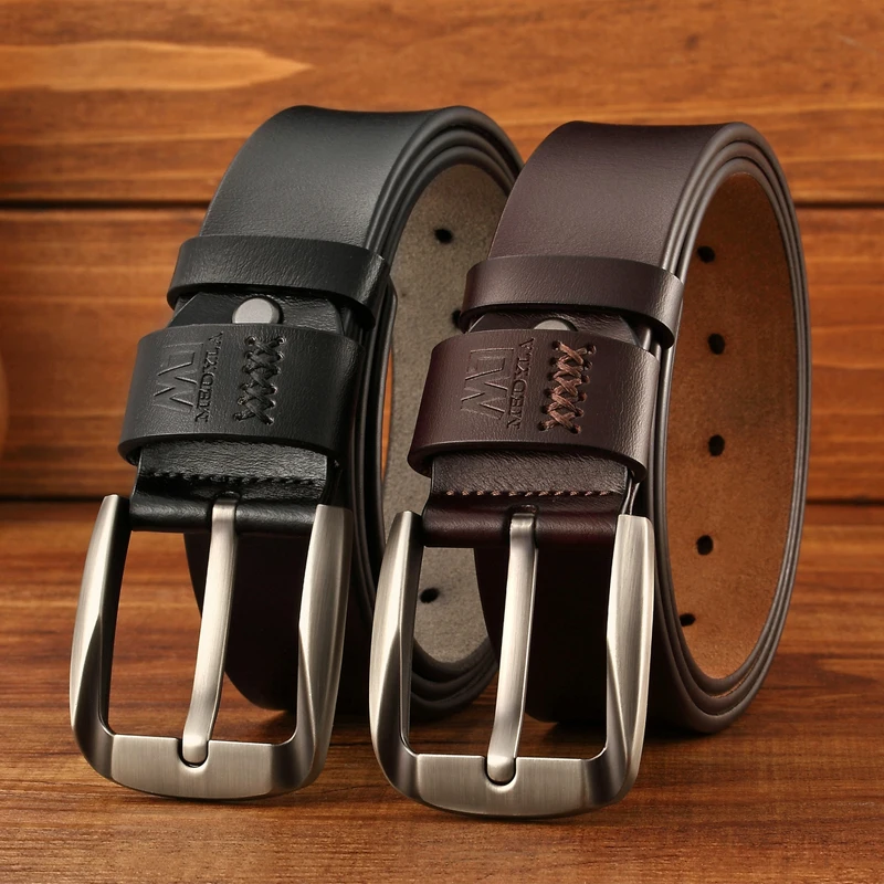 Ремень MEDYLA мужской из натуральной кожи модный качественный деловой Повседневный