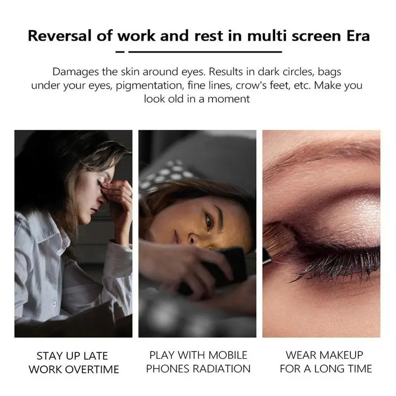 

Remove Eye Bag Cream Anti-Aging Dark Circles Wrinkles Eyes Moisturize Essence Serum Brighten Skin Moisturizing E9H4