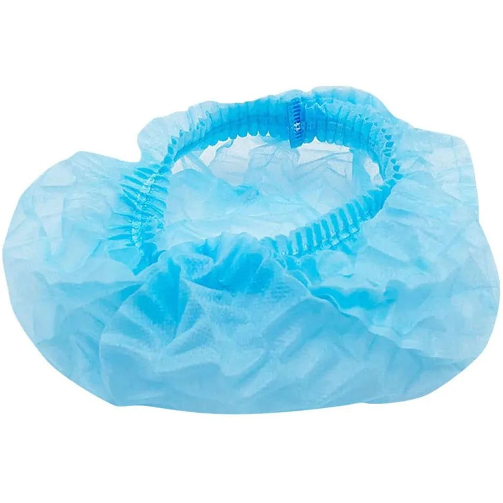 Одноразовая однотонная шляпа унисекс сетка для волос белая коробка из 100 шт.