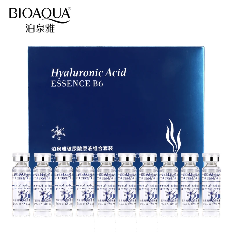 BIOAQUA 10pcs/lot Vitamin Hyaluronic Acid Serum Moisturizer Facial Skin Care Set Anti Wrinkle Aging Collagen Essence Liquid | Красота и