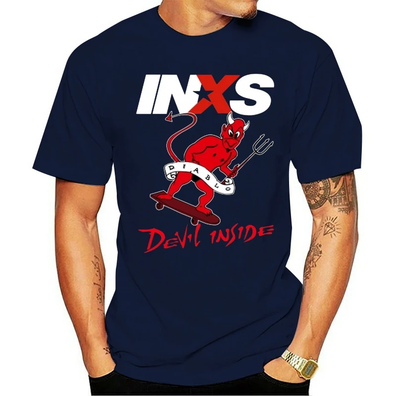 

Мужская футболка с принтом дьявола внутри, футболка с принтом дьявола внутри, топ, 2021