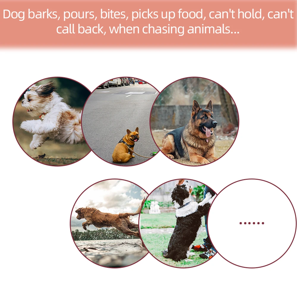 

1640ft Dog Training Collar With Static Vibration Tone Light Training Modes Waterproof E-Collar Remote Trainer Barking Stop Tool