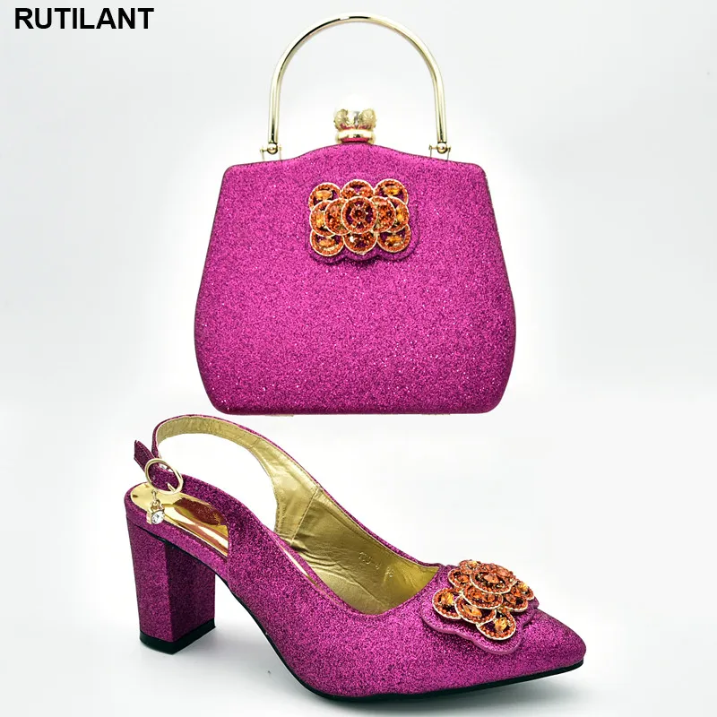 Новое поступление Итальянская обувь с сумочкой в комплекте для женщин Комплект
