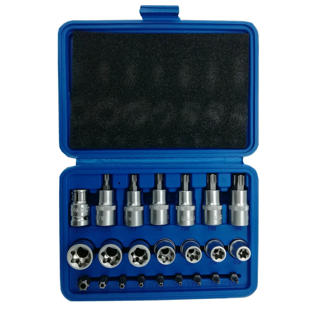 23 шт. звездообразный комплект торцевых бит для безопасности женские торцевые