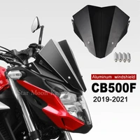 motorcycle accessories aluminum windscreen windshield wind shield deflector fits for honda cb500f cb 500 f cb500 f 2019 2021