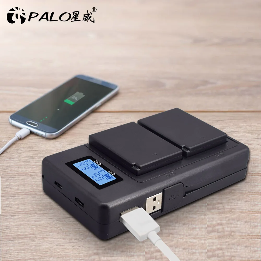 PALO 2 шт. LP E10 Камера Батарея LPE10 Замена + ЖК дисплей USB Dual Зарядное устройство для Canon