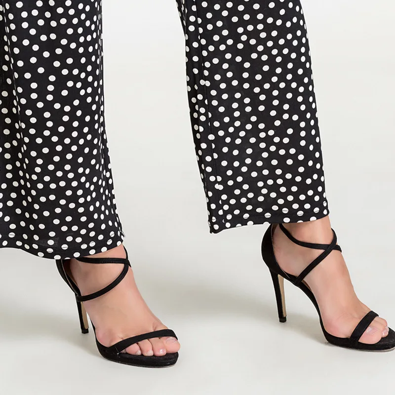 Women's silk straight pants casual loose pants 100% mulberry silk silk knitted elastic wide leg pants 9023